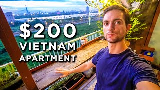 200 Per Month Vietnam Apartment Tour Da Nang City [upl. by Notnilc]