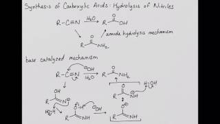 Synthesis of Carboxylic Acids Hydrolysis of Nitriles [upl. by Anaigroeg962]