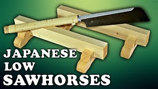 Making Japanese Low Sawhorses [upl. by Ellenaej]