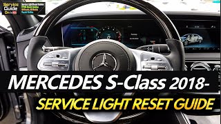 Mercedes SClass 2018 2019 2020 2021  Service Light Reset [upl. by Ackerley]