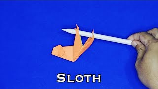 How to make origami sloth easy step by step tutorial [upl. by Arikat]