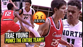 Trae Young PUNKS ENTIRE TEAM After Opposing Team Tried To Check Him INSANE High School Game [upl. by Dracir]