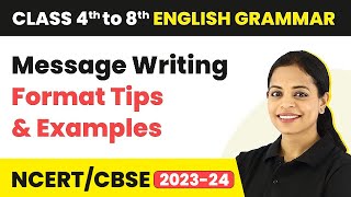 Message Writing Format  Message Writing Tips  Message Writing Examples  Class 48 English Grammar [upl. by Ahseet415]