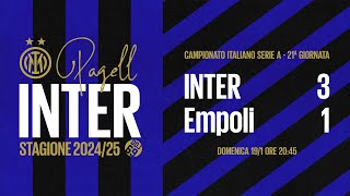 PAGELLINTER Serie A 202425  21a Giornata  INTEREmpoli 31 [upl. by Alleon]