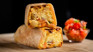 Bacon Egg and Cheese Burrito Recipe  Breakfast Burrito [upl. by Sophronia362]