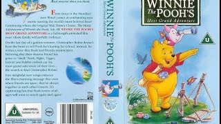 Winnie the Poohs Most Grand Adventure 1997 UK VHS [upl. by Werna]