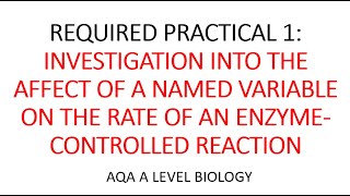 REQUIRED PRACTICAL 1 AS  AQA A LEVEL BIOLOGY [upl. by Noreh922]