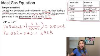 Ideal Gas Equation How to Choose the Correct Gas Constant R With Example [upl. by Perusse]