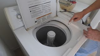 Washer wont Drain or Spin  Most Common Cause  How to Replace the Lid Switch [upl. by Ardnossac378]