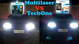 Multilaser 5000k vs TechOne 8500k  Lampada Super Branca  Qual a melhor [upl. by Amimej]