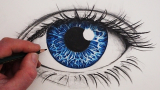 How to Draw a Realistic Eye in Colour [upl. by Ilka]