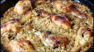 Easy One Pan Chicken And Rice [upl. by Ttesil]