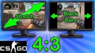 CSGO 43 Resolution Tutorial Stretched amp Black Bars [upl. by Griffy682]