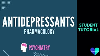 Antidepressants pharmacology  Medical Tutorial [upl. by Ecinna]