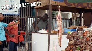 Smoked Goat Meat in Kinshasa Ntaba  Congolese Street Food [upl. by Merissa]