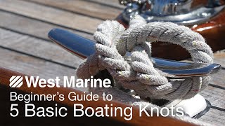 Beginners Guide to 5 Basic Boating Knots [upl. by Assirehc219]