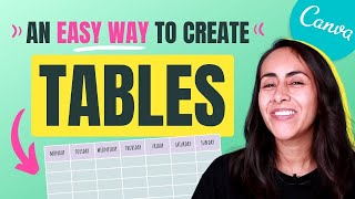 How to Create TABLES with Canva [upl. by Leahcimal]