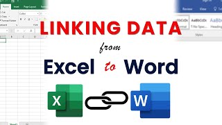 LINKING DATA FROM EXCEL TO WORD  EXCEL [upl. by Celeste]