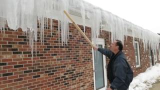 Worlds biggest Icicles Dangerous [upl. by Ellerehs]