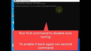 Enable  Disable auto tuning Feature in windows 10 [upl. by Eanaj518]