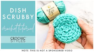 Sparkly Crochet Dish Scrubby  Crochet Tutorial [upl. by Melamie866]