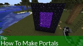 How To Make Portals in Minecraft [upl. by Enelrats]