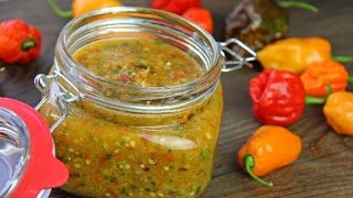 Traditional Caribbean Peppersauce hot sauce Recipe [upl. by Nelyahs]