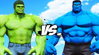 HULK VS BLUE HULK  EPIC BATTLE [upl. by Otineb]