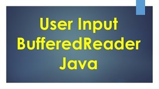 User Input using BufferedReader [upl. by Clare]