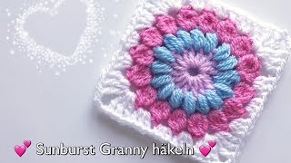 Sunburst Granny häkeln  Blumen Granny Square häkeln [upl. by Sonitnatsnoc]