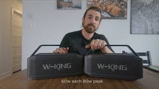 How to Pair 2 WKing D9 Speaker  Review 2021 [upl. by Yanal]