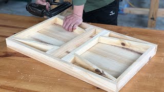 Woodworking Project From Old Pallet  Make A Folding Table Without Hinges [upl. by Juliane102]