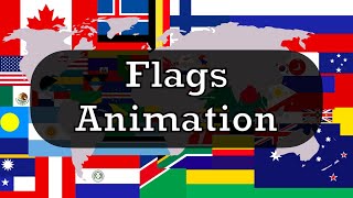 Worlds flags animation with names [upl. by Etienne]