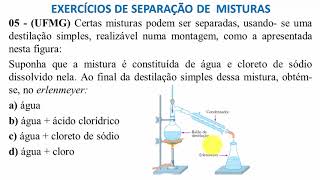 24  Exercícios de separação de misturas [upl. by Nauqel163]