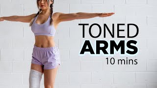 10 Mins Toned Arms Workout  No Equipment [upl. by Rhiamon]