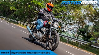 Royal Enfield Interceptor 650 BS6  2Minute Review amp 0100 Test  MotorBeam [upl. by Niwde]