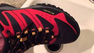 Waterproof Test of Columbia Peakfreak OutDry Shoes [upl. by Elamef]