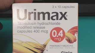 Urimax 04mg Tamsulosin Hydrochloride400mcg [upl. by O'Hara290]