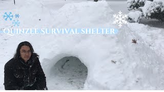 Quinzee Snow Shelter [upl. by Nevetse58]