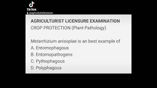 AGRICULTURIST LICENSURE EXAMINATION General Questions [upl. by Pacheco]