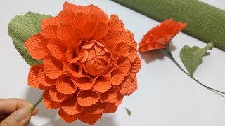 Como hacer flores de papel Dalia Super faciles y rapidas  DIY Manualidades 70 [upl. by Sallie271]