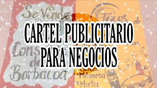 ¡Como hacer tu cartel publicitario llamativo 2 [upl. by Eibot]