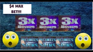 4 MAX BET LIVING LARGE 3X BONUS  Bonus Spins  Pennsylvania Skills [upl. by Retlaw]