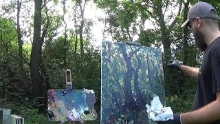 Kyle Buckland Plein Air Landscape Painting Demo Intermediate 1 Art Demonstration [upl. by Sardse]