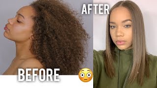 CURLY TO STRAIGHT No Frizz No Damage [upl. by Irep]