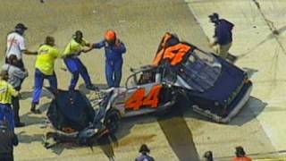 Mike Harmons Car Torn Apart in Crash at Bristol O [upl. by Aztinad603]