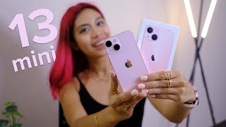 PINK iPhone 13 mini unboxing  CAMERA tour [upl. by Aynekat]