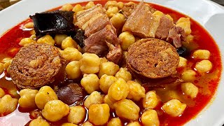 GARBANZOS CON CHORIZO Receta TRADICIONAL 😋😋😋 [upl. by Ybab]