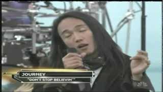 Journey Arnel Pineda Live  Superbowl quotDont Stop Believenquot [upl. by Akinar]