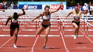 SaintEtienne 2019  Finale 100 m haies Laura Valette en 1287 [upl. by Terrye349]